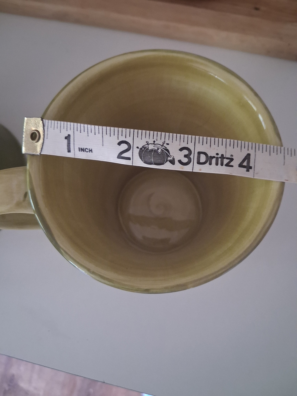 Handmade Ceramic Mug Trio - Olive, Yellow, Seafoam - Picture 6 of 8